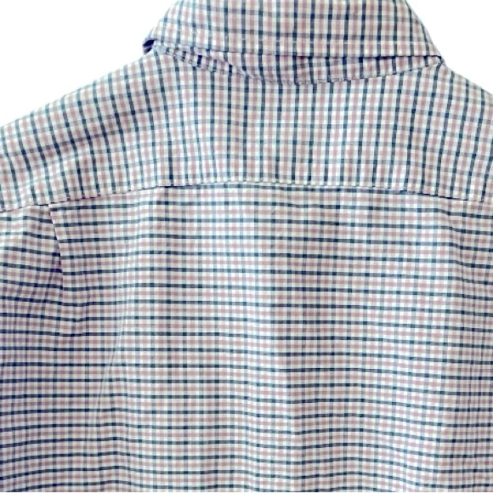 J.Crew Men’s Slim Fit Button-Down Shirt Large – Pink Blue‎ White Plaid Cotton